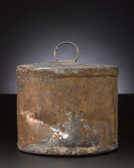 'World's oldest tin', empty roast veal tin, 1823