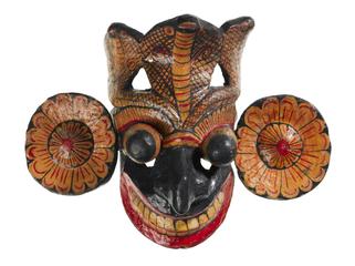 Painted mask for Kolam or Tovil performace