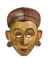 Painted carved wooden face-mask, polychrome