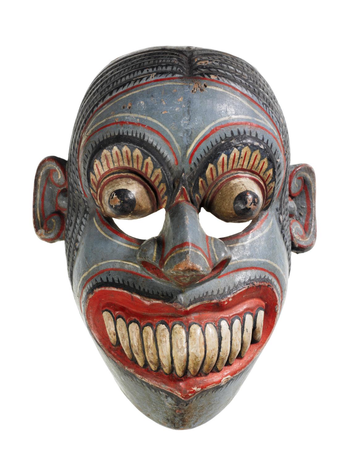 Senry Mask Carved sanni polychrome mask | Science Museum Group Collection
