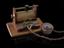 'Cat's whisker' crystal radio set with single headphone and