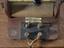 'Cat's whisker' crystal radio set with single headphone and