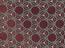 Sample of red and silver tie silk with china clay pattern