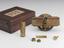 Amici double image eyepiece position micrometer (in fitted wooden case) and M.S. note