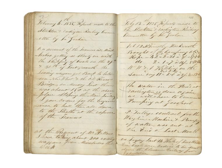 Second of four manuscript report books regrading the Stockton