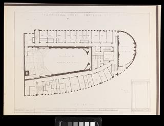 Original builder's plan 'Broadcasting House First Floor' for BBC Broadcasting House