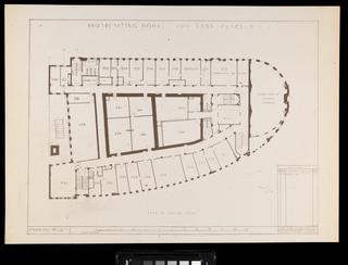 Original builder's plan 'Broadcasting House Second Floor' for BBC Broadcasting House