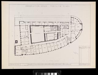 Original builder's plan 'Broadcasting House Sixth Floor' for BBC Broadcasting House