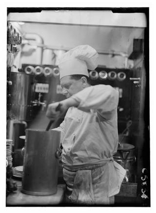 Cook aboard Flying Scotsman
