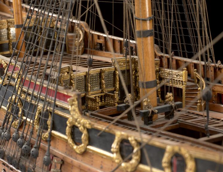 Whole model, full rigged, of ship of the line, H.M.S. 'Prince'
