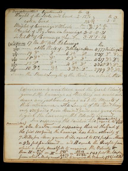 Pages 8 and 9 of the Notebook of John Urpeth Rastrick