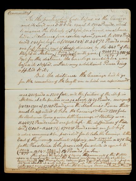 Pages 10 and 11 of the Notebook of John Urpeth Rastrick