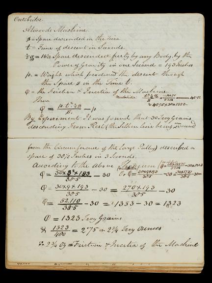 Pages 12 and 13 of the Notebook of John Urpeth Rastrick