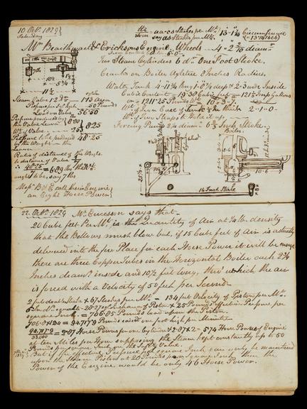 Pages 38 and 39 of the Notebook of John Urpeth Rastrick