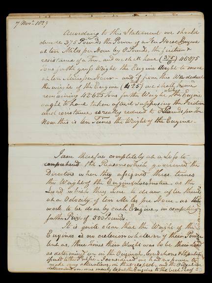 Pages 62 and 63 of the Notebook of John Urpeth Rastrick