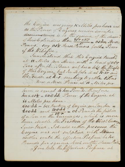 Pages 84 and 85 of the Notebook of John Urpeth Rastrick