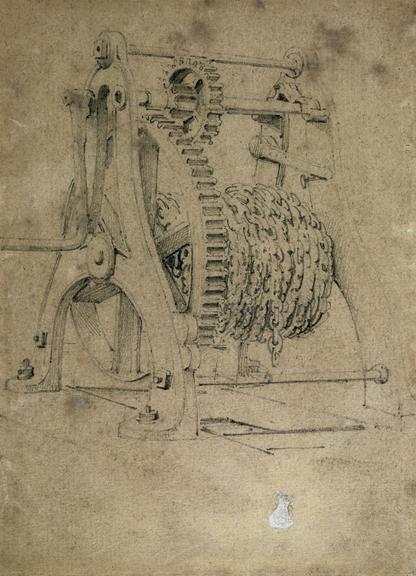 Winch or 'Crab' mechanism for winding chains | Science Museum Group ...