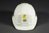 white plastic hard hat reportedly used at the opening of the