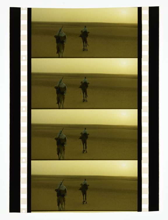 Four frames of 70mm positive colour film: 'Lawrence of Arabia'