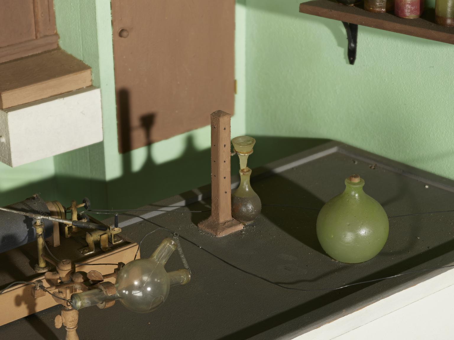 Diarama Science Lab Diorama showing Sir William Crookes (1832-1919) at work in his ...