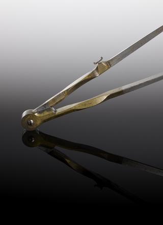 Pair of steel pointed brass dividers