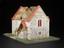 Model of stone built manor house at Little Chesterford