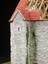 Model of stone built manor house at Little Chesterford
