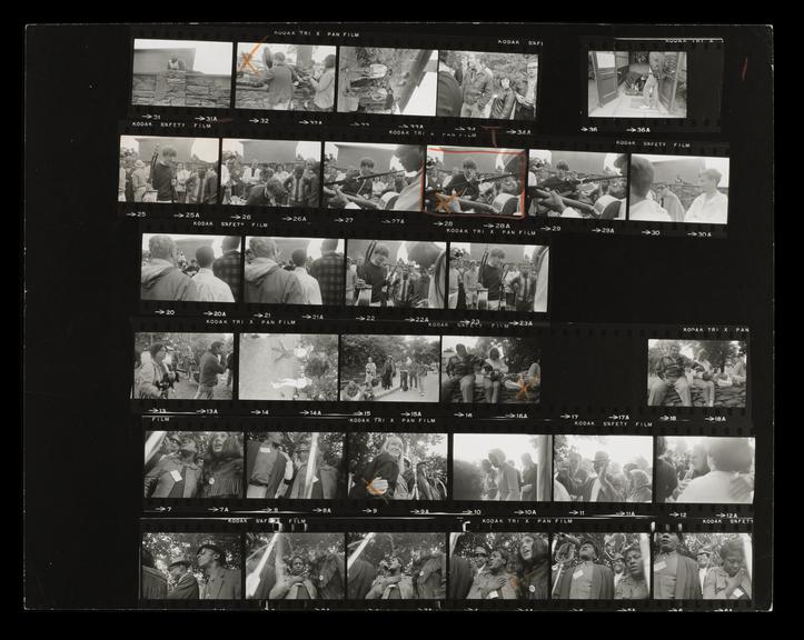 Contact Sheet of Test March from the Newport Festival. By Tony Ray Jones