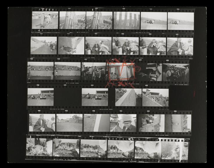 Contact Sheet of Indoor Blues Musicians from the Newport Festival. By Tony Ray Jones