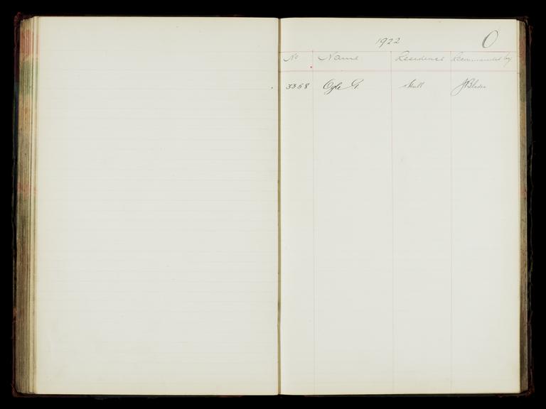 Pages 225 and 226 of the North Eastern Railway prosthetic limb register, surnames starting with O