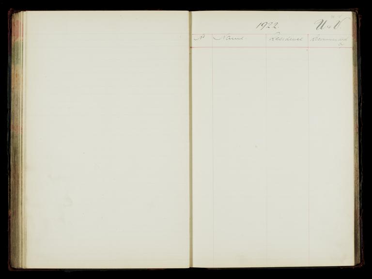 Pages 235 and 236 of the North Eastern Railway prosthetic limb register, surnames starting with U and V