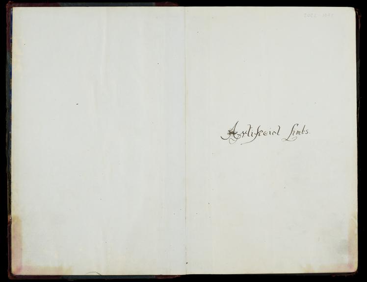 Second and third front flyleaf of the North Eastern Railway prosthetic limb register