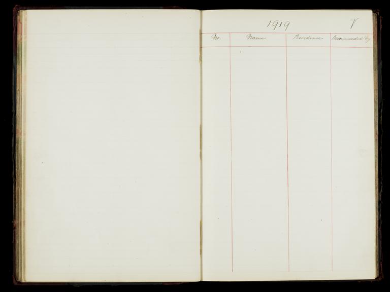 Pages 95 and 96 of the North Eastern Railway prosthetic limb register, surnames starting with V