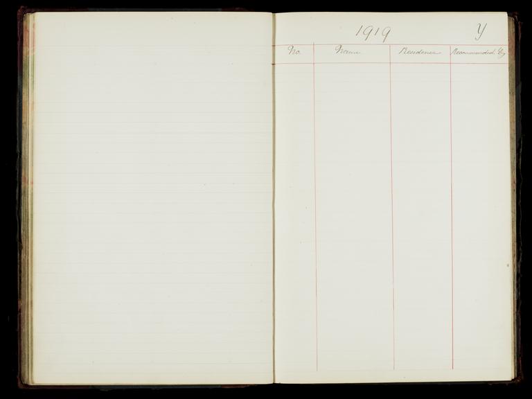 Pages 101 and 102 of the North Eastern Railway prosthetic limb register, surnames starting with Y