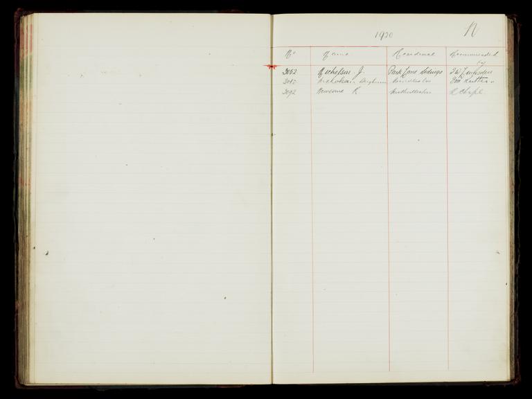 Pages 131 and 132 of the North Eastern Railway prosthetic limb register, surnames starting with N