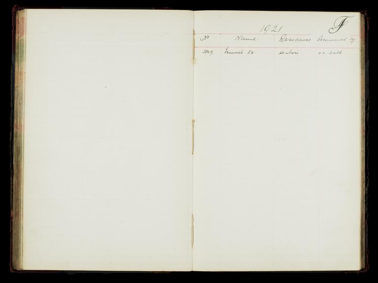 Pages 167 and 168 of the North Eastern Railway prosthetic limb register, surnames starting with F