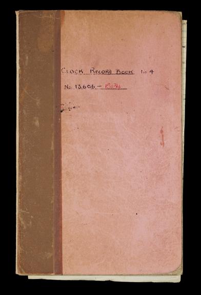 Front cover of London & North Eastern Railway and successors clock record book no. 4