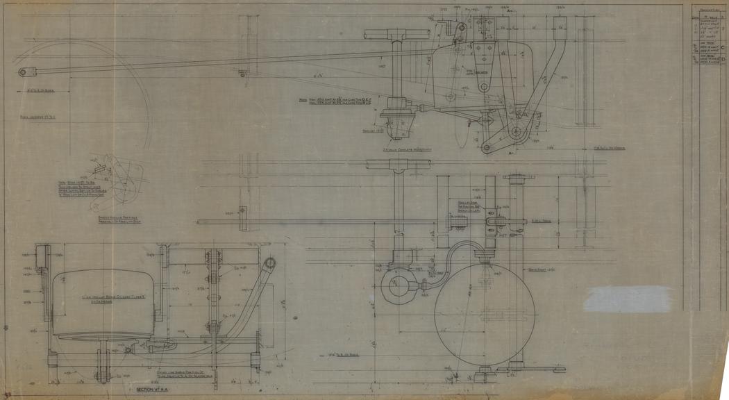 Drawing of Pullman Car Co. Ltd. Brake Arrangement on Underframe All Cars