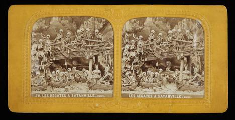 Diableries Stereocard: Les Regates a Satanville