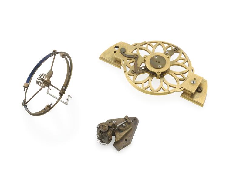 Parts from a constant-force escapement by Thomas Mudge (constant force escapement)