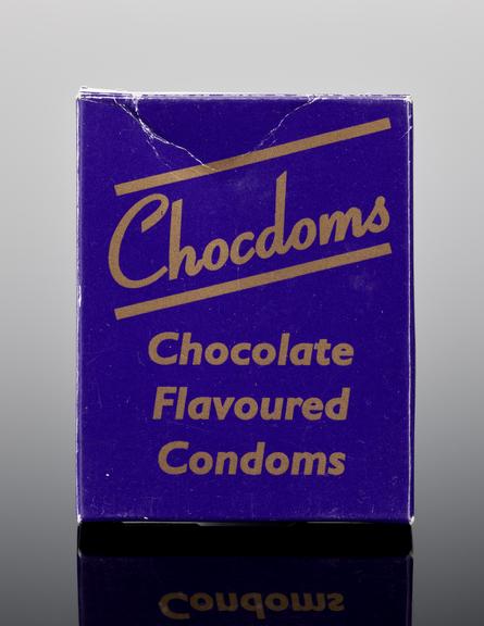 Packet of 2 flavoured condoms, 'Chocdoms' | Science Museum Group