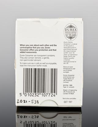 Condom packaging, Durex 'Gossamer'
