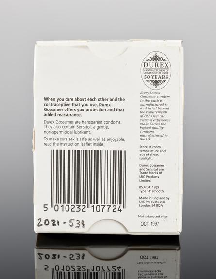 Condom packaging, Durex 'Gossamer'