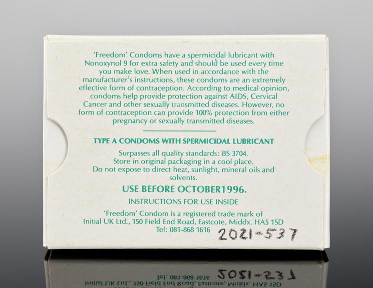 Condom packaging, 'Freedom' | Science Museum Group Collection