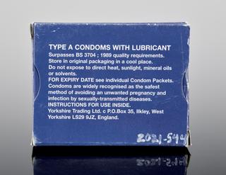 Coconut flavoured condom in packet