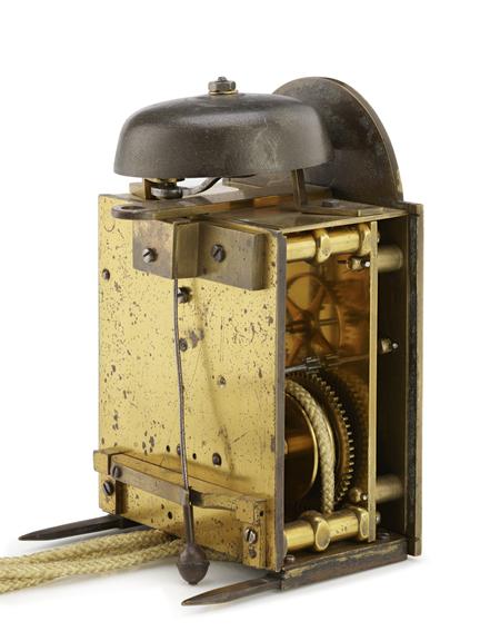 Small lantern clock with alarm signed George Graham