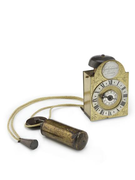 Small lantern clock with alarm signed George Graham