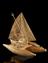 Rigged Model of a Fijian Double Canoe with Mast (model - representation; watercraft)