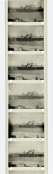 Sequential-frame three-colour process vintage positive cine film: West Pier, Brighton