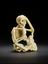 Netsuke in form of skeleton with toad or frog (netsuke)